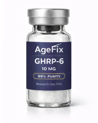 GHRP-6 research peptide vial - AgeFix